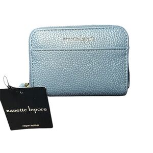 Copper Solid Zip Around Wallet/organizer Denim Nanette Lepore